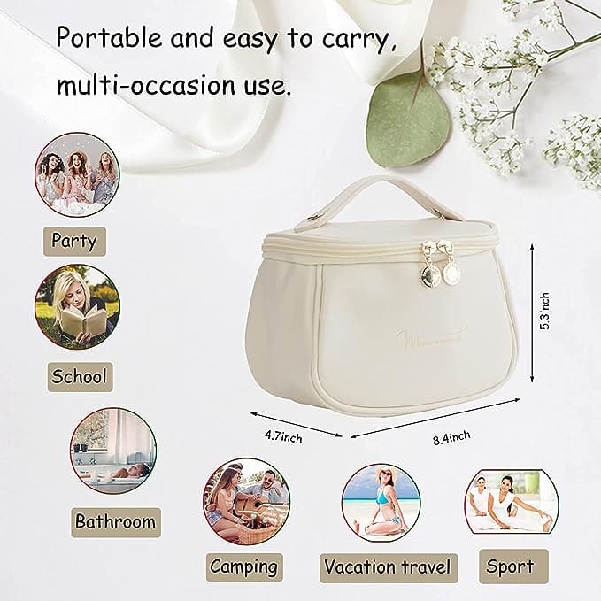 Premium Cosmetic Case, Cute PU Makeup Bag For Women, Waterproof Travel Make Up Pouch, Large Capacity Portable Cosmetic Case, Multifunctional Toiletry Bag, Makeup Storage Bags with Handle and Divider, Cosmetic Makeup Bag for Women Girls Premium Cosmetic Case, Cute PU Makeup Bag For Women, Waterproof Travel Make Up Pouch, Large Capacity Portable Cosmetic Case, Multifunctional Toiletry Bag, Makeup Storage Bags with Handle and Divider, Cosmetic Makeup Bag for Women Girls